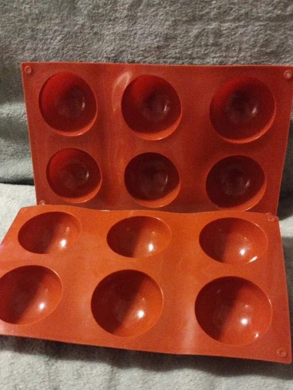 Flexible Silicone 6-Cavity Half-Sphere Mold - Set Of 2